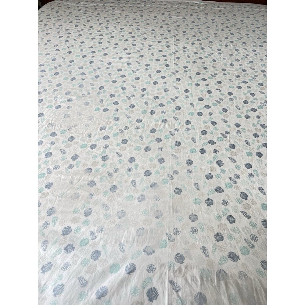 Set 3 Queen Sea Shell Flat Sheet + 2 Qu Pillowcases 60% PIMA COTTON Ocean Summer - Picture 10 of 14
